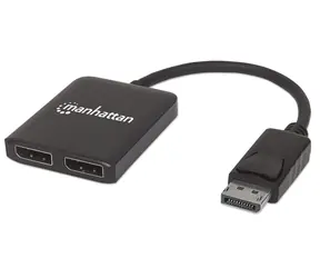 Manhattan DisplayPort MST Hub / Splitter / 2x DisplayPort / 4K 30 Hz / USB-Netzteil