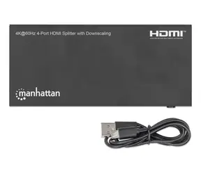 Manhattan HDMI-Splitter 6,35 mm / HDMI-Hub / 4K 60 Hz / HDR / HDCP 2.3