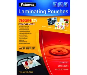 Fellowes SuperQuick A4 125 µm / Laminierfolie / 100 Stück / glänzend