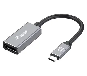 Equip mit USB-C auf DisplayPort 1.4 / Adapter / 8K/30Hz / 0,15 m / schwarz, grau