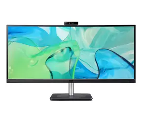 34" Acer CB343CURD schwarz / Monitor / IPS / 3440 x 1440 / 60 Hz / 4 ms / HDMI + DP + USB-C / Kamera