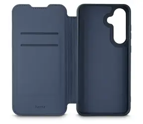 HAMA Fantastic Feel blau / Schutzhülle zum Öffnen für Samsung Galaxy A56 5G / weiche Oberfläche / Kartenfächer