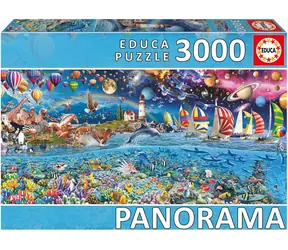 Educa Panoramapuzzle Leben / 3000 Teile / ab 14 Jahren