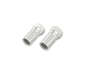 HAMA F-Stecker 7 mm silber / Stecker / Schraube / SAT-Kabel / 2 Stück.