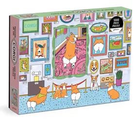 Galison Puzzle Corgi Museum / 1000 Teile / 69 x 51 cm