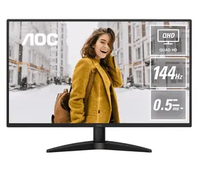 27" AOC Q27B36X schwarz / Monitor / IPS / QHD / 144 Hz / 0,5 ms / HDMI + DP / VESA