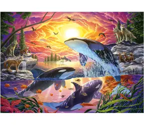 Educa Puzzle Orcas und Wölfe / 4000 Teile