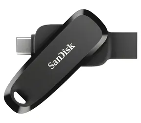 SanDisk Phone Drive 256 GB schwarz / Flash-Speicher / USB-C + USB-A / USB 3.2 Gen 1 / Lesegeschwindigkeit 100 MB/s