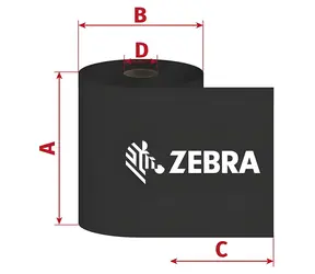ZEBRA ZipShip 3200 / TTR-Farbband / Wachsharz / 83 mm / 300 m / D25 / OUT / 6 Stück