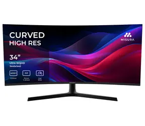 34" Misura P23EG34RWA01 schwarz / Monitor / Curved VA / 3440×1440 / 1 ms / 4000:1 / 400 cd/m / HDMI+DP / Lautsprecher