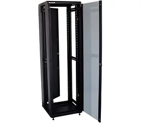 Xtendlan 42U/800x1000 schwarz / Rack-Schrank / 19" / Glastür / geschlossene Rückwand