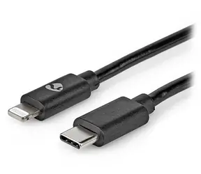 Nedis schwarzes USB-C-auf-Lightning-8-Pin-Datenkabel / USB 2.0 / 2 m