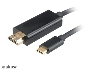 Akasa AK-CBCA12-18BK / USB-C-auf-HDMI-Adapterkabel / 4K@60Hz / 1,8 m