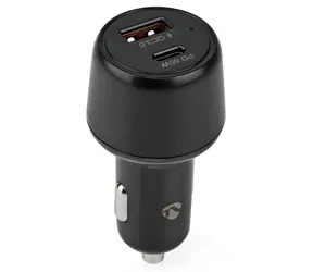 Nedis schwarz / Kfz-Ladegerät / 65 W / USB-C Power Delivery + USB-A Schnellladung / 12-24 V