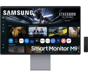 32" Samsung SMART M9 OLED-Monitor, silber / OLED / 3840 x 2160 / 165 Hz / Tizen / USB-C PD 90 W