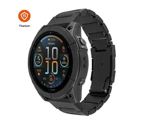 Schwarzes, FIXED Titanarmband / Armband / Garmin QuickFit 26 mm / Titan / PVD