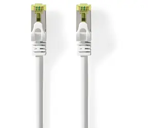 Nedis 10 m weißes Netzwerkkabel / CAT7 / S/FTP / RJ45 / LSZH / Knickfrei