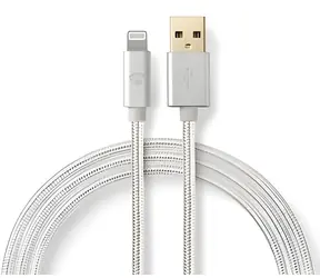Nedis Lightning-Kabel 1 m / Datenkabel / USB-A (M) - Lightning 8-Pin (M) / USB 2.0 / 480 Mbit/s / vergoldete Anschlüsse