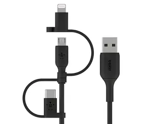 Belkin BOOST CHARGE Kabel USB-A auf Lightning + Micro-USB + USB-C / 1,2 m