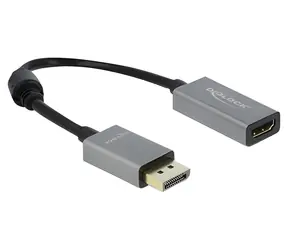 DeLock 66436 schwarz / Adapter / DisplayPort 1.4 (M) - HDMI (F) / 4K 60 Hz / aktiv / HDR