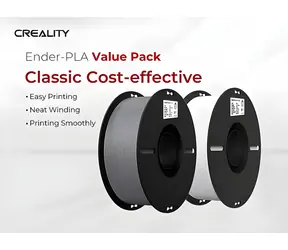 Creality Filament Ender-PLA weiß + grau / Filament für 3D-Drucker / PLA / 1,75 mm / 2 x 1 kg