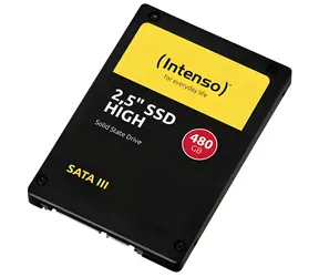 INTENSO High 480 GB / SSD / 2,5" / SATA III / Lesegeschwindigkeit bis zu 520 MB/s / Schreibgeschwindigkeit bis zu 480 MB/s