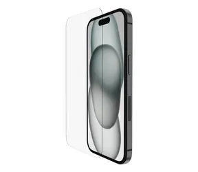 Belkin SCREENFORCE InvisiGlass Antimikrobielles Schutzglas / Apple iPhone 16/15/14 Pro