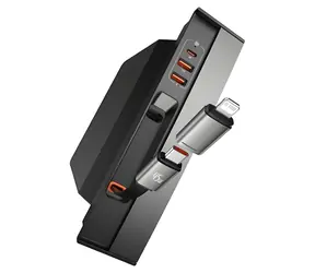 Baseus T-Space HUB schwarz / USB-Ladehub / für TESLA -Fahrzeuge / mit Kabel