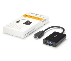 StarTech HDMI-zu-VGA-Adapter, schwarz / Reduzierung / 1920 x 1080 / 60 Hz