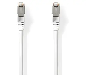 Nedis Cat 8.1 weiß / Netzwerkkabel / S/FTP / RJ45 - RJ45 / 10 m / LSZH