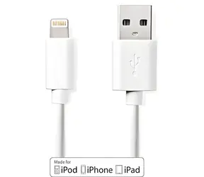 Nedis Lightning 2 m weiß / Datenkabel / USB-A 2.0 - Lightning 8-Pin / 480 Mbit/s