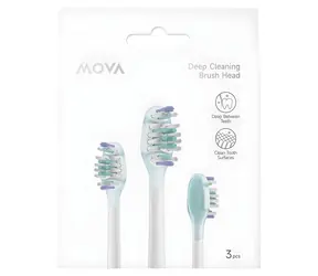 MOVA ABH2-CL / Ersatzbürstenköpfe für Schallzahnbürsten / 3 Stück / MOVA Fresh 20, Sensus Fresh 10