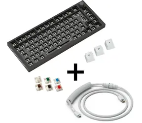Glorious GMMK Pro White on Black 75% TKL / Gaming-Tastatur / mechanisch / Gateron Clear Switches / GPBT-Tastenkappen / RGB