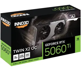 Inno3D GeForce RTX 5060 Ti Twin X2 OC / Grafikkarte / 8 GB GDDR7 / 128 Bit / 1x HDMI + 3x DP / 650 W