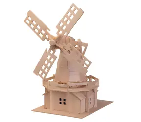 Woodcraft 3D-Puzzle Windmühle Natur / ab 6 Jahren / Schwierigkeitsgrad: leicht