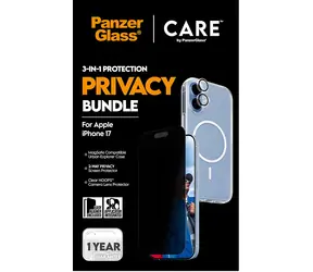 PanzerGlass Bundle 3-in-1 Sichtschutz-/Schutzset für iPhone 17 / Gehärtetes Glas / 0,74 mm