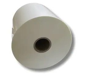 EuroSupplies Laminierfolie auf Rolle, 38 µm, 317 mm x 2000 m, glänzend, 3 Zoll / Polypropylen BOPP / DigiStick-Kleber