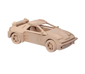 Woodcraft 3D- Kit Ferrari groß / 61 Teile / Naturholz / ab 6 Jahren