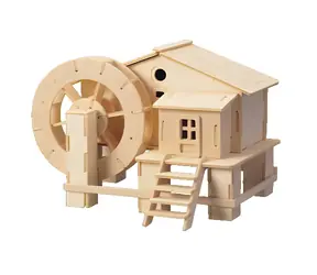Woodcraft: 3D-Puzzle Wassermühle aus Holz / ab 6 Jahren / Schwierigkeitsgrad: leicht