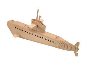 Woodcraft 3D-Puzzle U-Boot aus Holz, natur / ab 6 Jahren