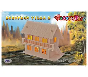 Woodcraft 3D-Puzzle Villa aus Holz / ab 6 Jahren / Schwierigkeitsgrad: leicht