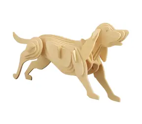 Woodcraft -3D-Puzzle „Hund“ / ab 6 Jahren / Schwierigkeitsgrad: leicht
