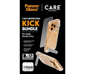 PanzerGlass Bundle Kick 3in1 für iPhone 17 Pro / Schutzset / Gehärtetes Glas + PET + Silikon