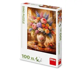 Dino Puzzle Blumenstillleben / 100 Teile / XL / ab 5 Jahren