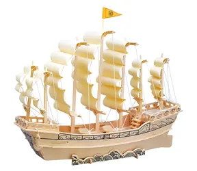 Woodcraft 3D-Holzpuzzle Segelschiff P131 / über 50 Teile / ab 8 Jahren / Schwierigkeitsgrad: mittel