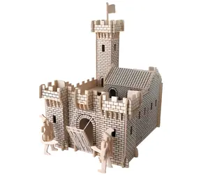 Holzpuzzle „ Burg I“ aus Holz (3D) / über 50 Teile / ab 8 Jahren / Schwierigkeitsgrad: mittel