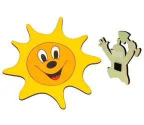 DODO Holzmagnet Sonnenschein / gelb / ab 3 Jahren