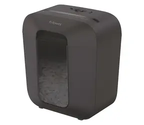 Fellowes Aktenvernichter LX 25 / 6 Blatt 70 g Papier / Kreuzschnitt 4 × 40 mm / Papiereinzugsbreite 220 mm