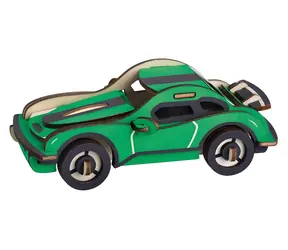 Woodcraft 3D-Holzpuzzle Hurricane-Rennwagen / 43 Teile / ab 8 Jahren / Schwierigkeitsgrad: einfach
