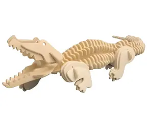 Holzpuzzle „ Krokodil“ (3D) / 94 Teile / ab 6 Jahren / Schwierigkeitsgrad: leicht